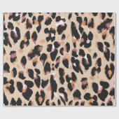 Papier Cadeau Motif transparent Empreinte de léopard (Plat)