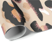 Papier Cadeau Motif transparent Empreinte de léopard (Coin rond)