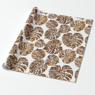 Papier Cadeau Motif transparent Palm monstera