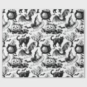 Papier Cadeau Motif transparent pour Halloween (Plat)