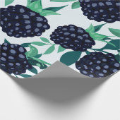 Papier Cadeau Motif transparent tropical avec mûre (Coin)