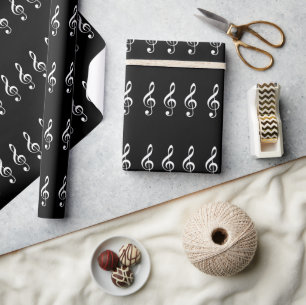 Papier Cadeau Motif Treble Clef
