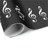 Papier Cadeau Motif Treble Clef (Coin rond)