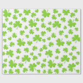 papier cadeau motif trèfle Saint-Patrick (Plat)