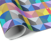Papier Cadeau Motif triangle 3D abstrait (Coin rond)