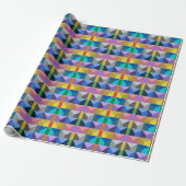 Papier Cadeau Motif Triangle 3D Abstrait (Déroulé)