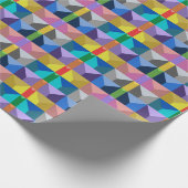 Papier Cadeau Motif Triangle 3D Abstrait (Coin)
