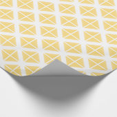 Papier Cadeau Motif triangle à la mode jaune (Coin)