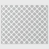 Papier Cadeau Motif triangle gris tendance (Plat)