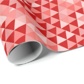 Papier Cadeau Motif triangle rouge Abstrait (Coin rond)