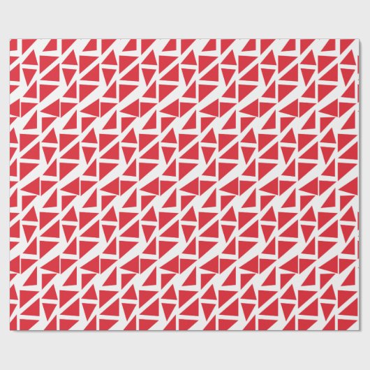 Papier Cadeau Motif triangle rouge Conception abstraite (Plat)
