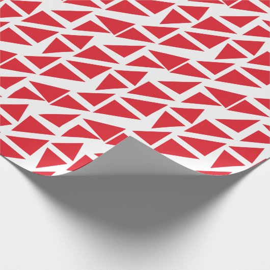 Papier Cadeau Motif triangle rouge Conception abstraite (Coin)
