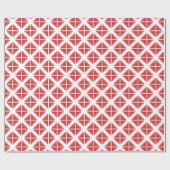 Papier Cadeau Motif triangle rouge tendance (Plat)