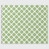 Papier Cadeau Motif triangle vert tendance (Plat)