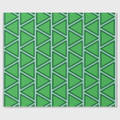 Papier Cadeau Motif triangle vert trois tons Abstrait (Plat)