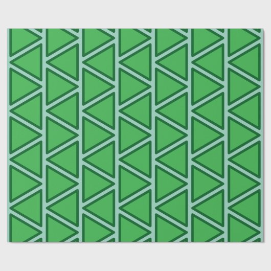 Papier Cadeau Motif triangle vert trois tons Abstrait (Plat)