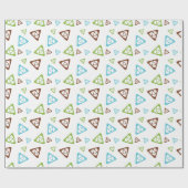 Papier Cadeau Motif triangulaire écologique (Plat)