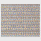 Papier Cadeau Motif tribal Blue Ethnic Elephant (Plat)