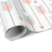 Papier Cadeau Motif tribal de flèches (Coin rond)