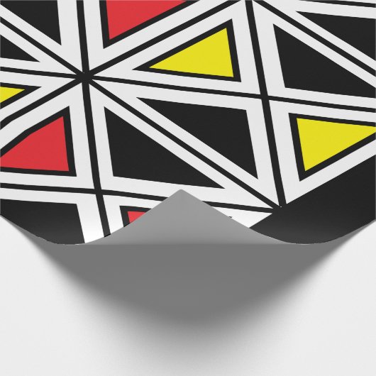 Papier Cadeau Motif tribal ethnique géométrique (Coin)