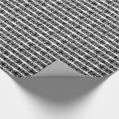 Papier Cadeau Motif tribal noir et blanc (Coin)