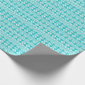 Papier Cadeau Motif tribal turquoise Grunge Aztec (Coin)