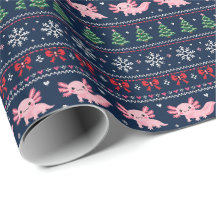 Motif tricoté de pull de Noël laid Axolotl Rétro