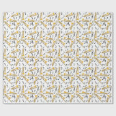 Papier Cadeau Motif Trombone Music Notes (Plat)