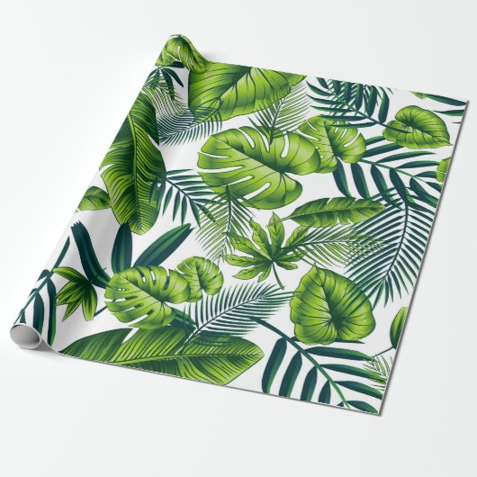 Papier Cadeau Motif tropical (Déroulé)