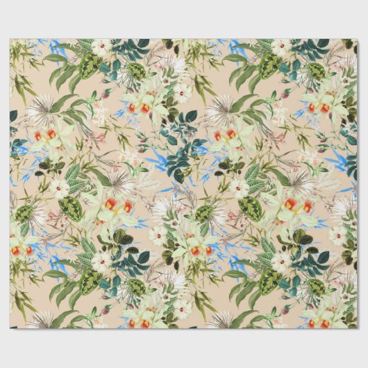 Papier Cadeau Motif tropical (Plat)