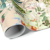 Papier Cadeau Motif tropical (Coin rond)