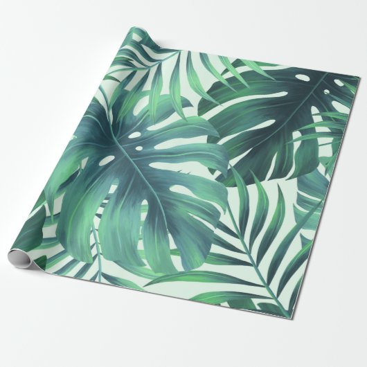 Papier Cadeau Motif tropical (Déroulé)