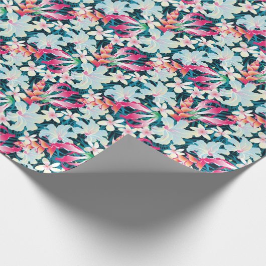 Papier Cadeau Motif tropical coloré (Coin)