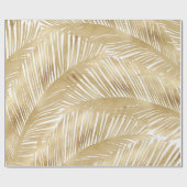 Papier Cadeau Motif Tropical de feuille d'or moderne (Plat)