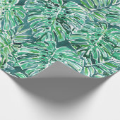Papier Cadeau Motif tropical de Monstera de vert de VIBRAPHONE (Coin)