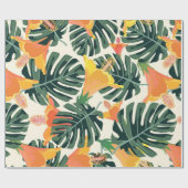 Papier Cadeau Motif tropical. Texture textile colorée. exotique (Plat)