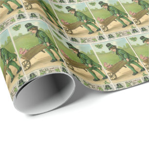 Papier Cadeau Motif tuilé Cool Vintage Irlande Saint Patrick