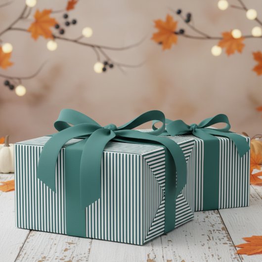 Papier Cadeau Motif turquoise et blanc