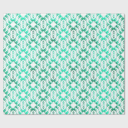 Papier Cadeau Motif turquoise géométrique abstrait (Plat)