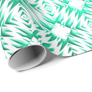 Papier Cadeau Motif turquoise géométrique abstrait