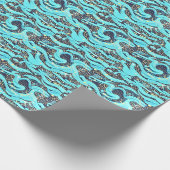 Papier Cadeau Motif Turquoise moderne Abstrait (Coin)