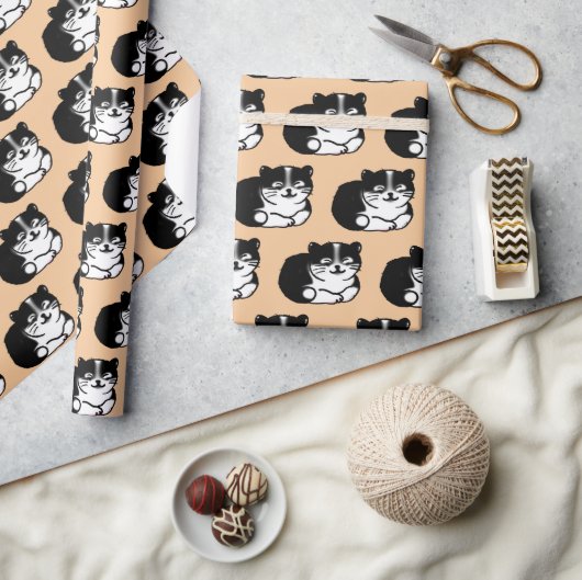 Papier Cadeau motif tuxedo (Artisanat)