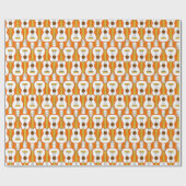 Papier Cadeau Motif Ukulele vertical (Plat)
