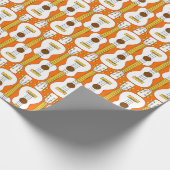 Papier Cadeau Motif Ukulele vertical (Coin)