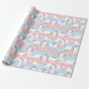 Papier Cadeau Motif Unicorn