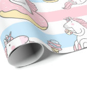 Papier Cadeau Motif Unicorn (Coin rond)