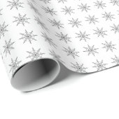 Papier Cadeau Motif unique Snowflake (Coin rond)