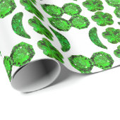 Papier Cadeau Motif vert (Coin rond)