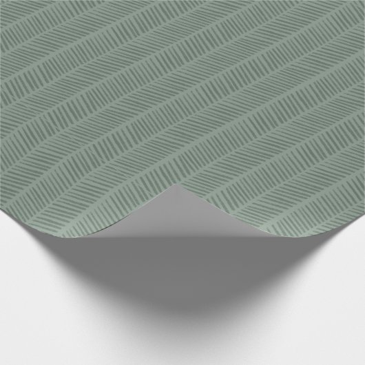 Papier Cadeau Motif vert Chevron Noël (Coin)