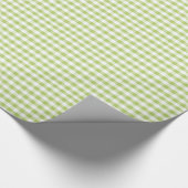 Papier Cadeau Motif vert clair En vichy (Coin)